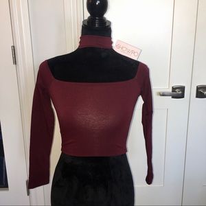 SHOWPO “Addicted to You” Crop Top in Wine 🍷❤️